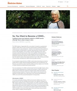 Our CDMO expertise in the spotlight Medicina Maker, Sharon Johnson